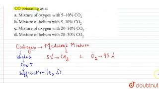 Carbogen is given to pneumonia patients and victims of  CO poisoning as a [upl. by Oliva748]