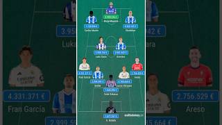 ⭐️ MI ALINEACIÓN DE CHOLLOS FANTASY PARA LA JORNADA 6  LaLiga 2425 laligafantasy fantasy shorts [upl. by Saoj378]