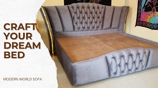 DIY Upholstered Bed  Building your perfect bed diy upholstered bed stepbystep tutorial [upl. by Noiek]