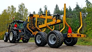 New Valtra G125 tractor with Oniar group 2 trailer amp 8800 crane [upl. by Joanne]