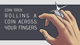 Coin Trick How to Roll a Coin Across Your Knuckles HD [upl. by Fradin970]