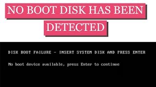 How to fix no boot disk has been detected or the disk has failed windows 7 [upl. by Elbon727]