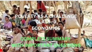 CLASS 9ECONOMICS POVERTY AS A CHALLENGE [upl. by Cammie]