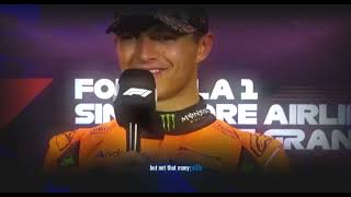 DRAMATIC PostQualifying Interview with Lando Norris Max Verstappen and Lewis Hamilton in Singapore [upl. by Maison]