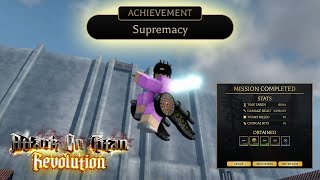 how to beat SUPREMACY SOLO in Roblox Attack On Titan Revolution [upl. by Web]