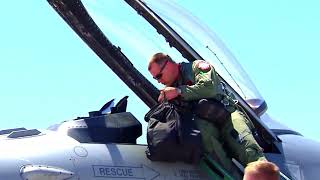 Ukrainian pilots train with NATOs F16 fighter jets in Denmark [upl. by Aillemac204]