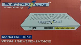 ELECTROLINE ELV2PRO XPON ONT 2 Voice Configuration [upl. by Lydon]