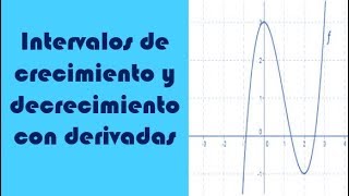 Intervalos de crecimiento y decrecimiento con derivadas [upl. by Keldah]