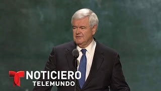 Newt Gingrich respalda a Donald Trump  Noticiero  Noticias Telemundo [upl. by Aiciram]