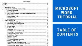 How to insert Table of Contents in Word Step by Step  Microsoft Word Tutorial Table of content [upl. by Hiamerej]