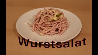 Wurstsalat  einfaches Rezept [upl. by Dnallor]