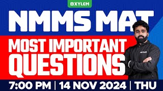 NMMS MAT  Most Important Questions  Xylem Class 8 [upl. by Yssac]