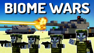 BIOME WARS  Desert  Villagers VS Pillagers [upl. by Yelrihs]