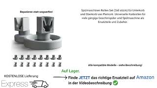 Spülmaschinen Rollen Geschirrspüler wechseln Unterkorb Oberkorb Rollen tauschen div Modelle [upl. by Sylram]