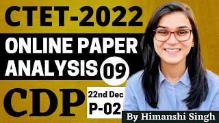 CTET 2022 Online Exam  Previous Year Papers Analysis CDP 22nd Dec 2022 Paper02 by Himanshi Singh [upl. by Aramit]