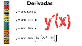 Derivada de las funciones arcoseno arcocoseno y arcotangente [upl. by Noach505]