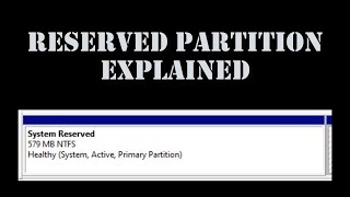 What is System Reserved Partition in Microsoft Windows [upl. by Otit]