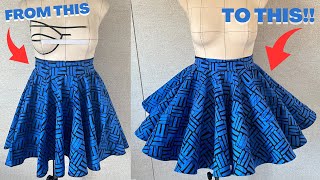 How to make a 720 CIRCLE SKIRT with INBUILT PETTICOAT [upl. by Adnauqaj]