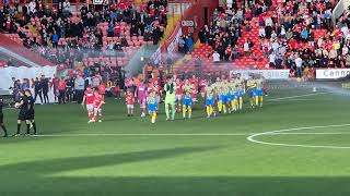 Charlton vs Stockport players coming out 🔵⚪️ [upl. by Ecnerol204]