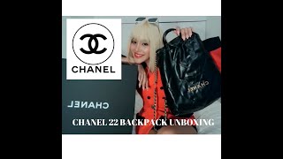 2022 CHANEL 22 BACKPACK 21A Black GHW UNBOXING [upl. by Panta959]