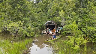 MEMBUAT RUMAH RAKIT DAN BERMALAM TRIP MENUJU RAWA PEDALAMAN DI SAAT AIR PASANG TINGGI [upl. by Anamor635]