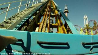 Perilous Plunge Onride Front Seat HD POV Defunct Knotts Berry Farm [upl. by Sehguh788]