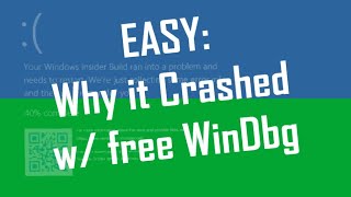 WinDbg Crash Analyzer  Find Root Cause of Windows Blue Screen  Green Screen [upl. by Emylee682]