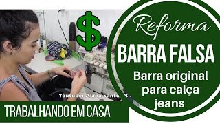 Barra falsa original Reforma de costura Alana Santos Blogger [upl. by Nave]