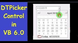 DTPicker Control in VB 60 [upl. by Atikaj51]