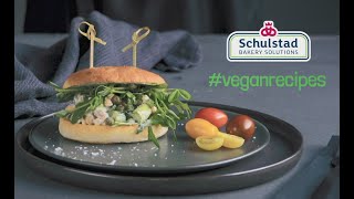 Vegan burger recipe with potato bun and creamy chickpea salad [upl. by Adelina]