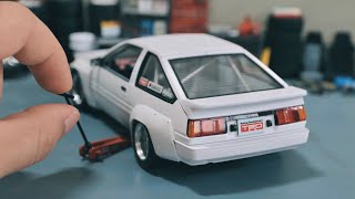 Widebody Toyota AE86 N2 Model Car Full Build Step by Step ASMR [upl. by Sunev]