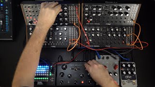 Wild jam with Moog Subharmonicon Mother 32 DFAM x 2 Zoia Euroburo UA Starlight Valco KGB Fuzz [upl. by Allimak]