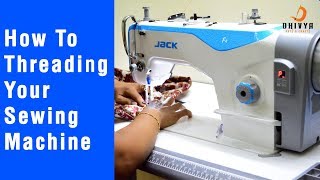 How to Threading Your Sewing Machine  Jack F4 Sewing Machine  Best [upl. by Beeck]