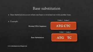 Point Mutation Types and Examples Disease caused due to point mutations [upl. by Garfinkel]