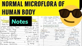 Normal Microflora of Human BodyTypes example Notes 😎😎 [upl. by Natfa]