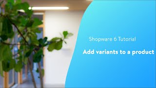 Add variants to a product Shopware 6 Tutorial EN [upl. by Nnylatsirk517]