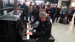 Epic Piano Battle Brings Crowd To A Standstill [upl. by Tychon]