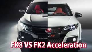 FK8 VS FK2 0200kmh Acceleration Compare Honda Civic Type R New vs Old [upl. by Laspisa]