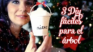 3 DIY súper fáciles para decorar el árbol de Navidad  Isa ❤️ [upl. by Elagibba76]