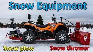 Best ATV  QUAD Snow Plow  Winter Season [upl. by Schonfield]