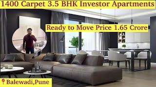 1400 Carpet 35BHK Investor Apartment at Balewadi Pune  Investor Flat for sell in Pune West [upl. by Rodrique]