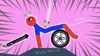 10 Min Best falls  Stickman Dismounting funny and epic moments  Like a boss compilation 660 [upl. by Beshore157]