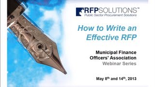 How to Write an Effective RFP [upl. by Ruskin]