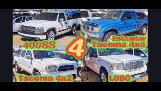 4 CAMIONETAS DE VENTA 400SS  TACOMA 4X4ESTANDAR  LOBO  TACOMA 4X2 [upl. by Bj740]