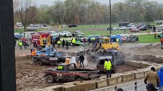 Jefferson Spring Swap Meet Demo Derby 2023 Trucks [upl. by Aibonez718]