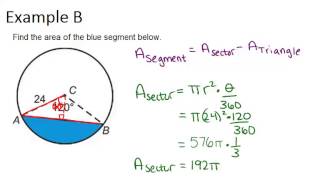 Area of Sectors and Segments Examples Geometry Concepts [upl. by Silsbye]