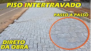 PISO INTERTRAVADO  Como assentar bloco intertravadoPASSO A PASSO [upl. by Ruyam]