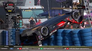 Cadillac 31 Pipo Derani violently crashes out of lead  Sebring 12 Hours 2024 [upl. by Nylesor]