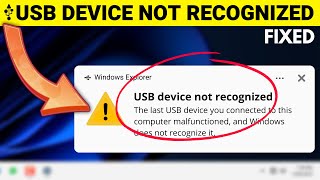 💥Fixed USB Device Not Recognized Windows 1110  Laptop amp Desktop USB Port Issue [upl. by Valentia103]