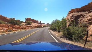 Arches National Park  Driving Arches National Park 4x Speed [upl. by Salas497]